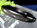つぎ目なし!【シルバーオブシディアン バングルブレスレット】内径約19.5cm 神秘的で気品ある白銀シラー 希少なバングル型ブレスレット レクタングルタイプ 古...