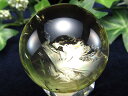 ●天翔ける虹の架け橋 くっきりエンジェルラダー・虹入り 5A【超透明 シトリン 丸玉 台座付き】直径約39mm 重さ83.9g 金運 財運 幸運 お守りにも 一...
