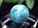 バイヤー厳選 水面のような模様が美しい 5A【ドラゴンクロー ラリマー 丸玉 K9台座付き】4.6g φ14.5mm【ドミニカ共和国産】