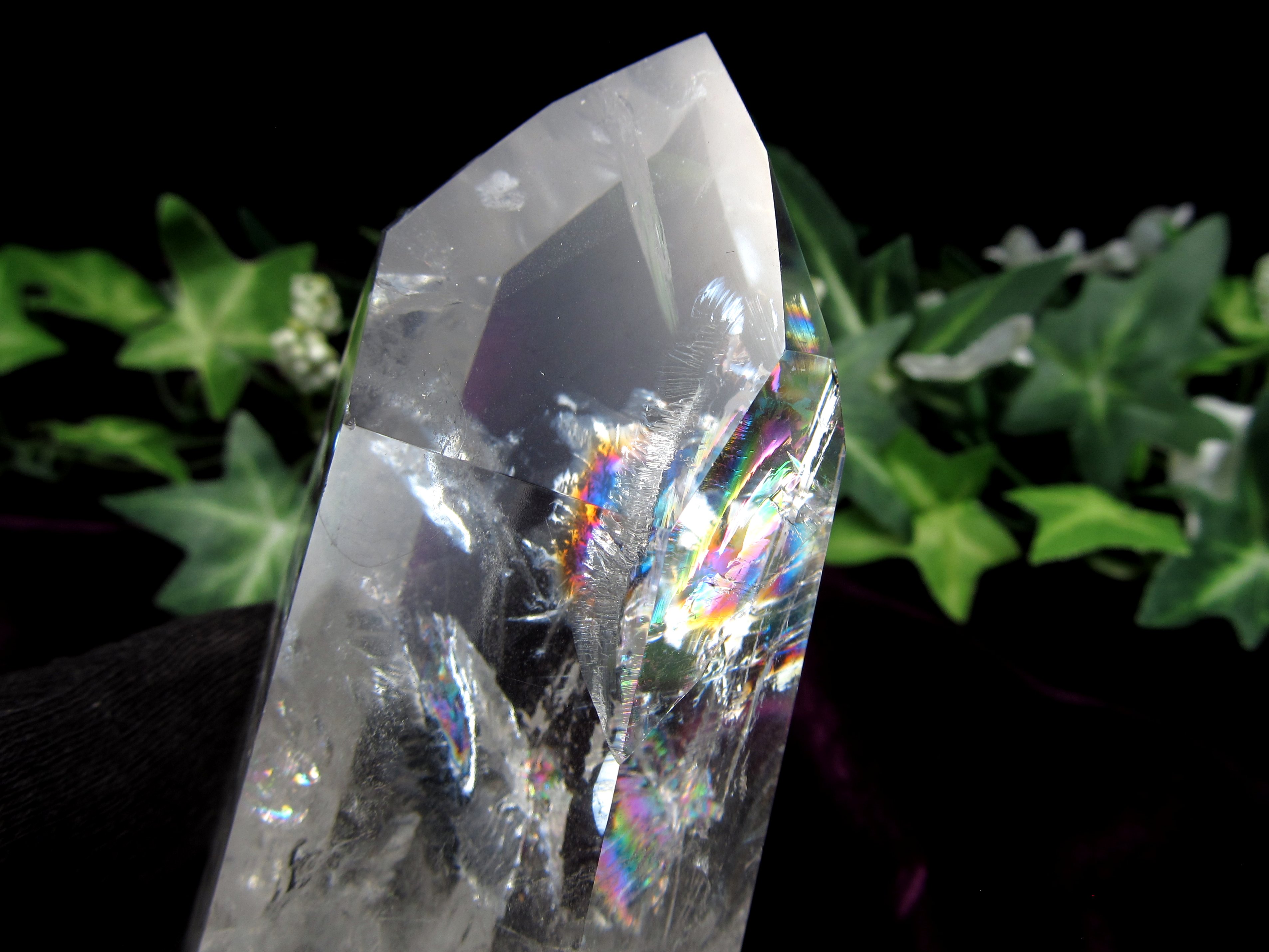 超希少レムリアンシード贅沢使用!つやつやポリッシュ【レムリアンシードクリスタル ポリッシュポイント】高さ約93mm 重さ約226g 古代の叡智を封じ込めたクリスタル 一点もの【ブラジル バイーア州・アレグレ産】