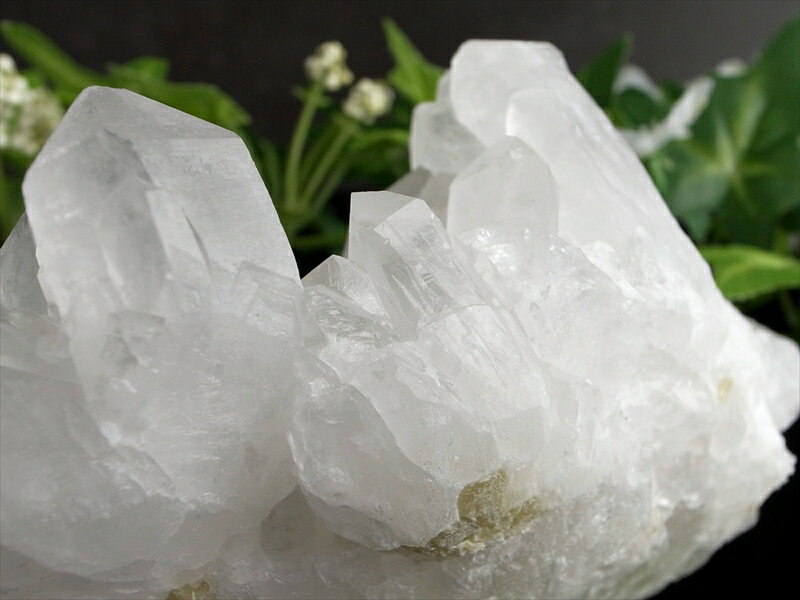 楽天ComRose●キラキラ乳白色 3A【四川 水晶 クラスター】幅約112mm 重さ342g 超人 ブレスの浄化 原石 一点もの【四川省産】 パワーストーン 天然石