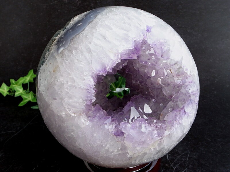  ブラックフライデー期間中ポイント5倍 特大サイズ 天然の貫通ジオード...