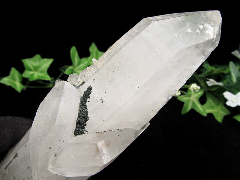 激レア ゴールデンファントム入り！ ヒマラヤ産 水晶 結晶原石 専用木製...