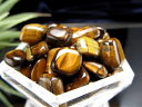 ●角丸タイプ【タイガーアイ さざれ】約200g 粒大きさ 平均約6mm-9mm 小粒タイプ 金運・仕事運の石 使いやすい200グラム【南アフリカ産】