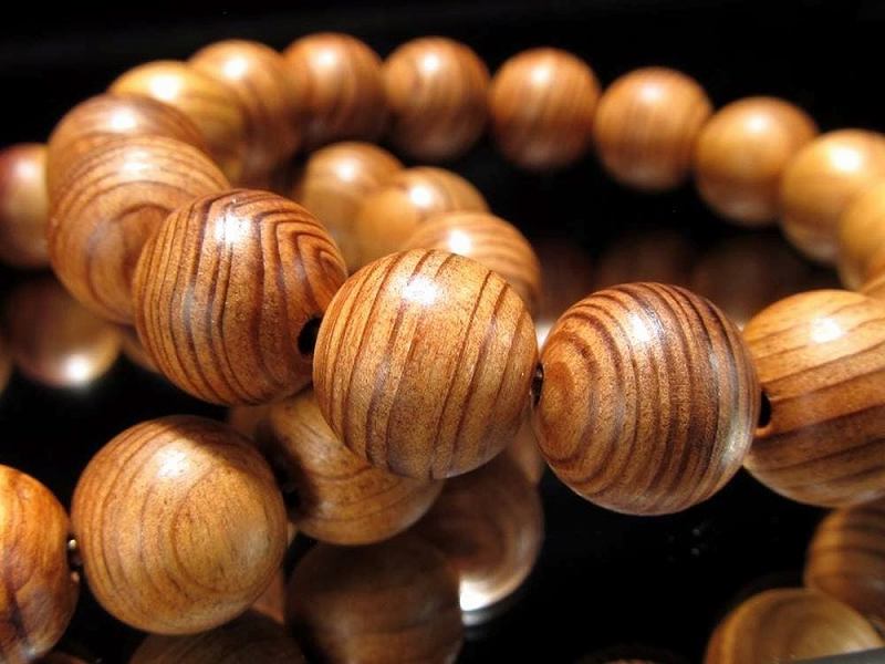 【正規品】世界銘木協会【伊勢神宮御山杉大貴珠 ブレスレット】12.5mm-13mm×17珠前後 本物の証明【個体識別番号記載】 国産天然木使用 証明書付属【伊勢...
