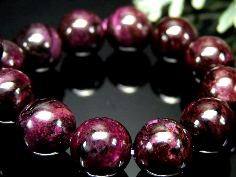 濃色 5A【MIXスギライト ブレスレット】10mm-10.5mm×19珠 極上スギライト 世界三大ヒーリングストーン 流通量減少により入手困難 極上1点物【南アフリカ産】【bl-p-g】