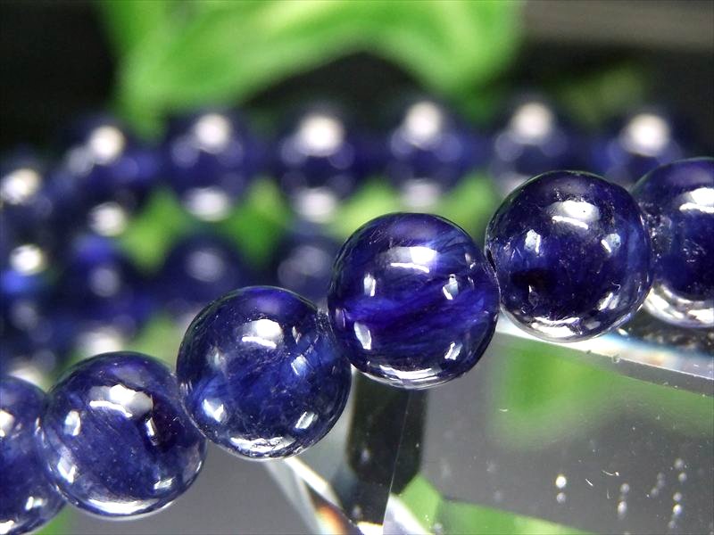 【店頭展示中】5A 濃いサファイアブルー【サファイア ブレスレット】約7.5mm-8mm×25珠 美しいサファイアブルー 透明感良好 9月の誕生石【ミャンマー産...
