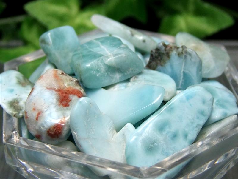 流通量が激減!大粒ラリマー【ラリマー さざれ (ブルーペクトライト)】100g【約8mm-25mm】 浄化用・インテリアに【ドミニカ共和国産】 パワーストーン ...