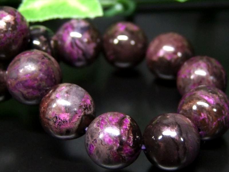 【店頭展示中】濃色【MIXスギライト ブレスレット】11mm-11.5mm×18珠 極上スギライト 世界三大ヒーリングストーン 流通量減少により入手困難 極上1...