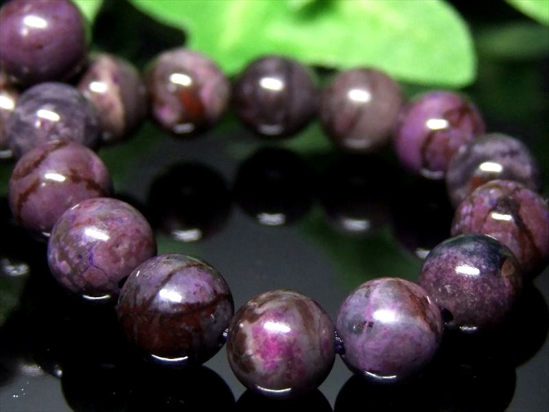 【店頭展示中】希少石【濃い紫 スギライト【杉石】ブレスレット】7.5mm-8mm×26珠 つやつや 激レア限定入荷 一点もの【南アフリカ産】【bl-】 パワース...