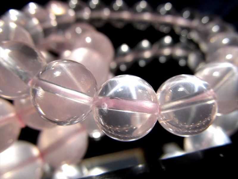 お値打ちグレード 大珠【スターローズクォーツ (紅石英)ブレスレット】13mm-13.5mm×16珠前後 超人気 優しいシルキーピンクカラー 女神と天使のエネルギーが宿る守護石 【マダガスカル産】 パワーストーン 天然石