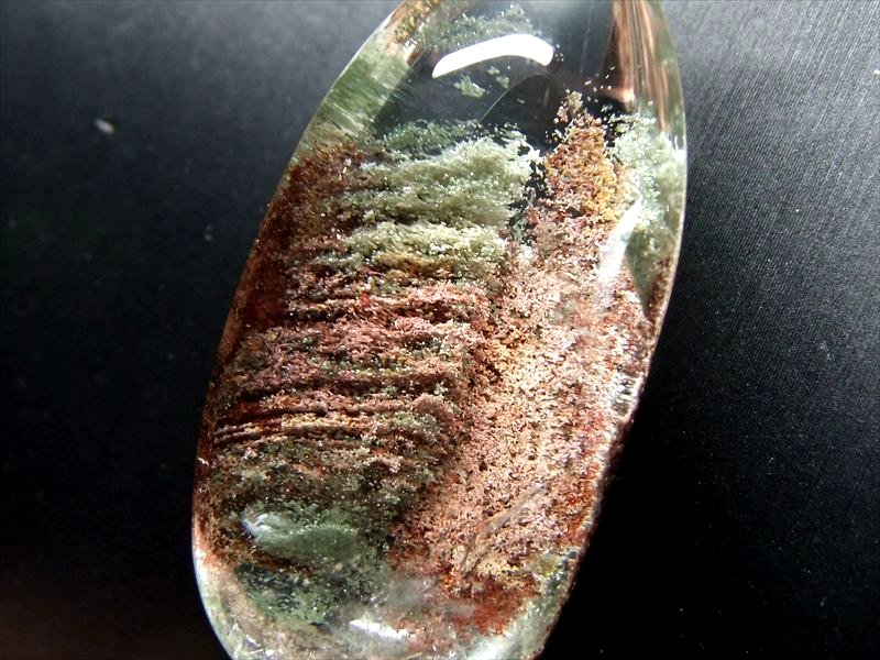 ●究極の龍神ファントム 5A【千層ガーデンクォーツ ペンダントトップ】縦約46mm 重さ約21.4g クリア水晶に映える庭園 健康・長寿と繁栄をもたらす 庭園水晶 1点物 silver925【ブラジル産】 パワーストーン 天然石