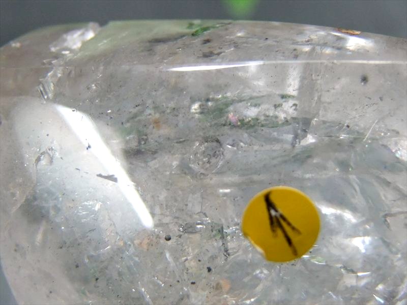 ●激レア・気泡が端から端まで動く 水入り 水晶 磨きタンブル 最大幅44mm...