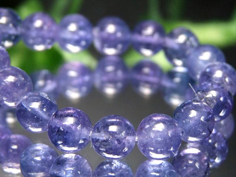 Rakuten - ●過去最高品質! S級【宝石質 タンザナイト ブレスレット】6.5mm-7mm×29珠 美麗 極上青紫 ポジティブに変換する【タンザニア産】【bl-】 パワーストーン 天然石【itk】