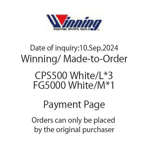 Date of inquiry:10.Sep.2024CPS500 White/L*3 , FG5000 White/M*1