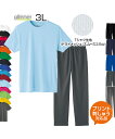 【3L 上下セット】3.5oz ドライ半袖Tシャツ+ドライパンツ【オリジナルプリント対応】 海やキャンプでの日焼け防止 名入れ tシャツ UVカット 軽い 涼し...