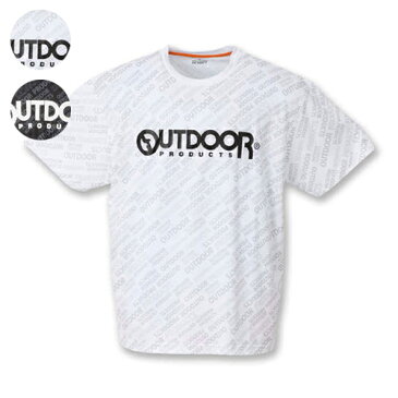 【大きいサイズ】DRYメッシュ総柄半袖Tシャツ 【OUTDOOR PRODUCTS (アウトドアプロダクツ)】 メンズ 3L/4L/5L/6L/7L/8L アウトドア ビッグサイズ