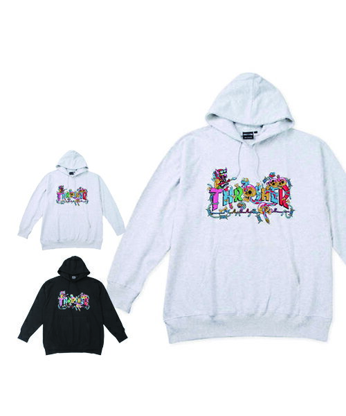 【大きいサイズ】Devil's Musicプルパーカー【THRASHER(スラッシャー)】メンズ 3L/4L/5L/6L/8L ビッグ..