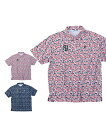 【大きいサイズ】遮熱バーチカルメッシュタイポプリント半袖シャツ【FILA GOLF(フィラゴルフ)】メンズ UVカット 吸汗速乾 3L/4L/5L/6L ビッグサイズ