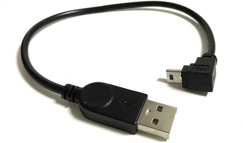 Access < 25cm > 下L型 ミニUSB 充電ケーブル miniUSB L字 ケーブル USB A端子 オス - USB mini-B端子 オス Mini19-DL(2)