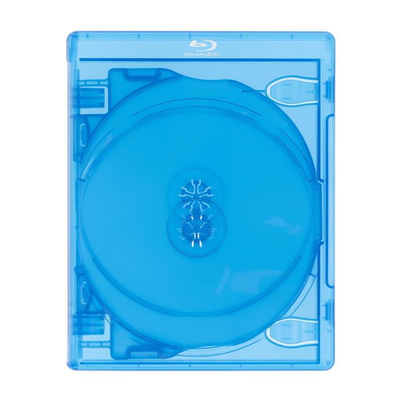 COMCOM BDケース(ブルーレイケース)8枚収納 Blurayロゴ付 【2個セット】 クリアブルー