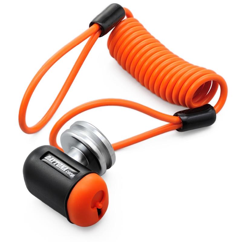 デイトナ(Daytona) バイク用 ディスクロック 直径13mmシャフト 鍵穴シャッター スパイラルケーブル付属 ストロンガーディスクロック 94883