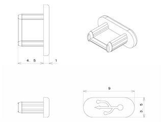 テクノベインズ MicroUSBコネクタ用キャップ(ロングタイプ）(黒)つまみなし 6個/パック USBMCBLCK-B0-6 適合状態について説明参照