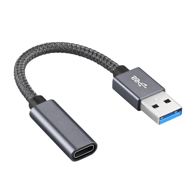 USB 3.1オス Type C メス 変換ケーブル 15cm USB タイプC 変換アダプタ オスメスコード 最大10Gbps高速データ転送 3A急速充電 ナイロン編み 高耐久 Surface PRO LTE Windows10 Ipad Pro Ma