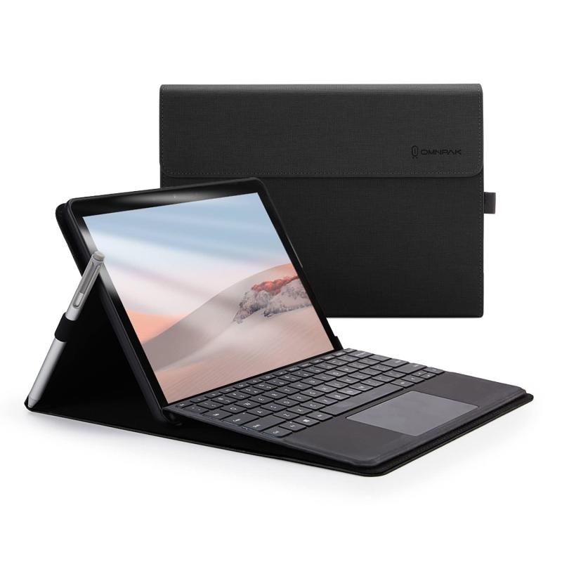 Omnpak 2023年発売のSurface Go4/ 2021年発売のSurface Go3/2020年発売のSurface Go2/Microsoft Surface GOに対応ケース 10.5インチ 表面内蔵保護カバー 多視角 スタンド 軽量 薄型