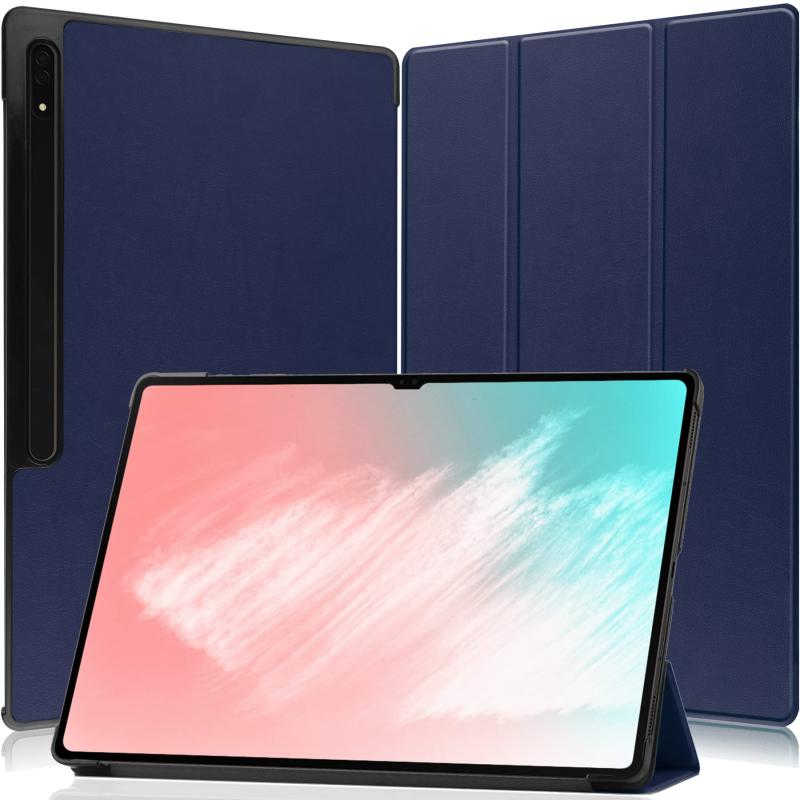 FOR Galaxy Tab S8 Ultra タブレット 14.6 インチ ケース タブレット ケース 新型 FOR Galaxy Tab S8 Ultra 14.6インチ のカバー スタンド機能付き 保護ケース 三つ折 マグレット開閉式 薄型 超軽量 全面保護