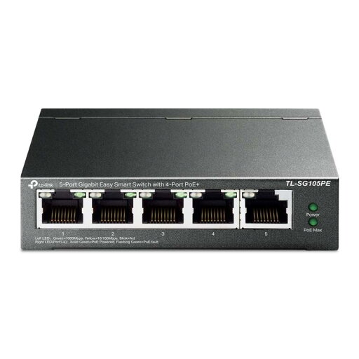 TP-Link 5ポート ギガビット イージースマートスイッチ(4 PoE+ポート搭載)TL-SG105PE TP-Link 5ポート ギガビット イージースマートスイッチ(4 PoE+ポート搭載)TL-SG105PE