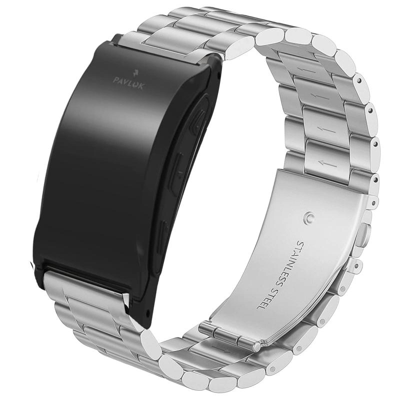 Lamsaw for Pavlok 3 スマートウォッチ バンド, ステンレス製 メタル ベルト 交換バンド 対応 Pavlok 3 スマートウォッチ 長さ調整器具付き