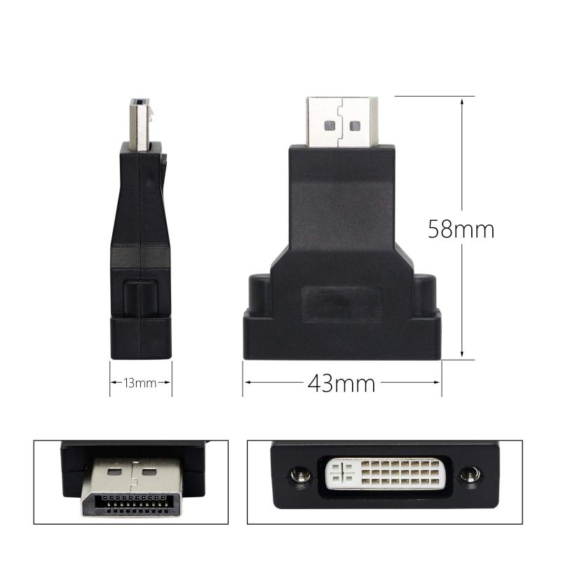 SinLoon displayport dvi 変換アダプタ dp dvi 変換アダプタ displayportオスーDVIメス フルHD テレビ/モニター/プロジェクター/DVD 1個セット