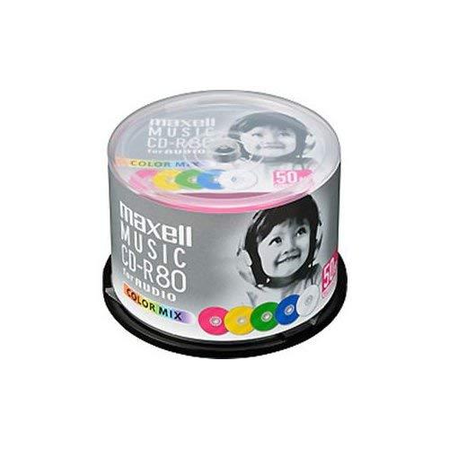 日立マクセル 音楽用CD-R 「カラーMIX」 80分 (50枚スピンドル) CDRA80MIX.50SP