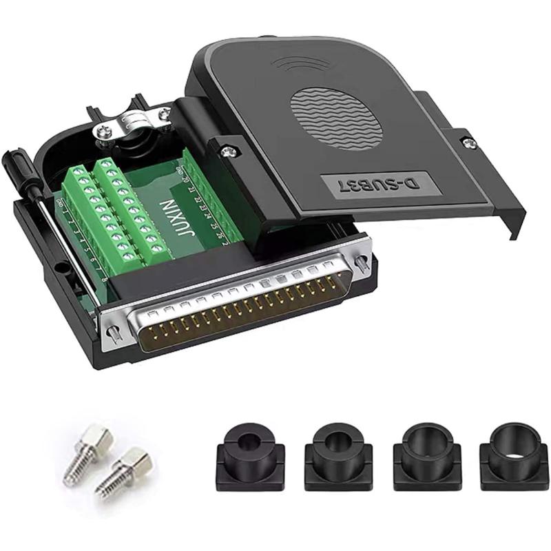 PENGLIN D-SUBコネクタ 37ピン オス メス RS-232 DB37変換コネクタ はんだ不要 DSUB37ピン シリアル変換アダプタ シリアルコンバータ 基板 自作 シリアル パラレル 通信 コネクタカバー付き