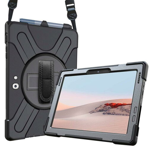 ProCase Surface Go 4/3/2/1 ショルダーケース(2023/2021/2020/2018)10.5", 肩掛け式 耐衝撃TPUカバー フール保護 360°回転スタンド ハンドルストラップ ‐ブラック ProCase Surface Go 4/3/2/1 ショルダーケース(2023/2021/2020/2018)10.5", 肩掛け式 耐衝撃TPUカバー フール保護 360°回転スタンド ハンドルストラップ ‐ブラック