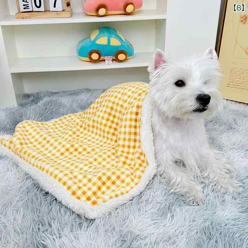 サポートシェアグローバルのワンちゃんのブランケット 犬用 秋冬 キルト ペット 冬用 犬 小屋 マット 猫用 暖かい 毛布 睡眠 ぬいぐるみ｜アングル2