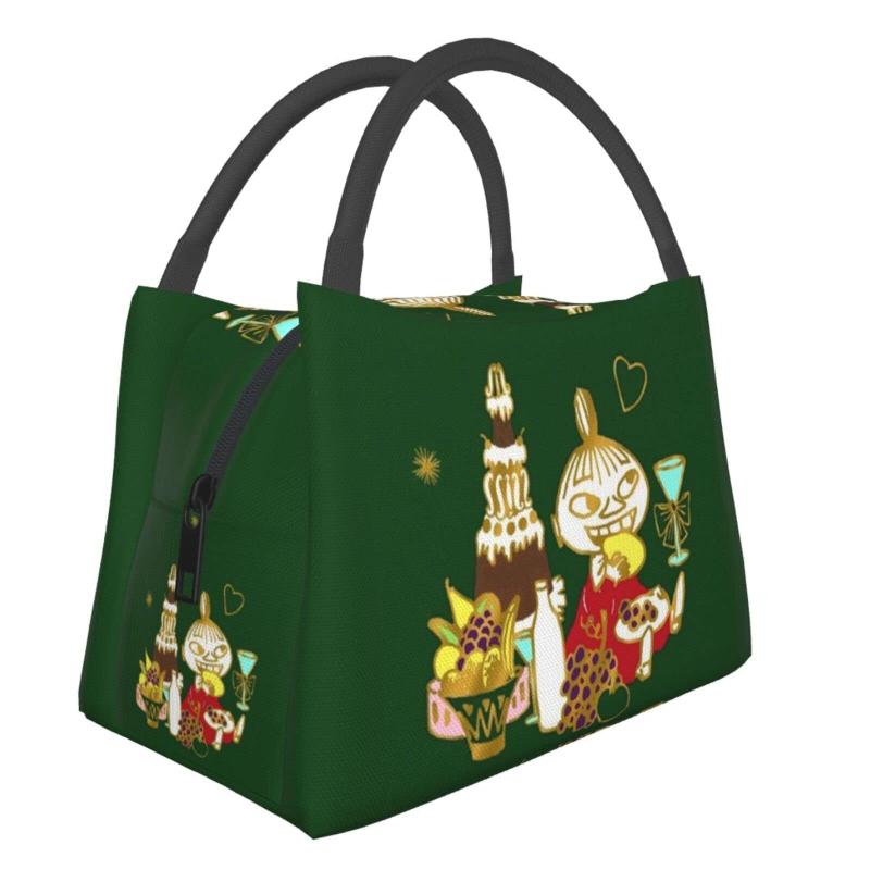 保冷 がま口 ランチバッグ ブラック お弁当箱 保温 保冷バッグ ファスナー付き コンパクト お弁当袋 ソフトクーラーバッグ トート・エコバッグ