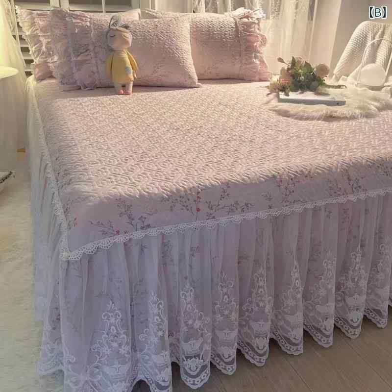 ベッド スカート シーツ 綿 ベッド スカート ワンピース プリンセス スタイル ガー...