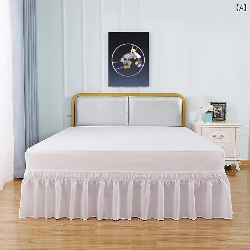 インテリア ベッド スカート ホテルの 厚手 ベッド スカート 表面なし 伸縮性の ある エプロン ワンピースの 醜い プリンセス 滑り止め ベッドスプレッド スタイル