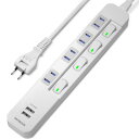 SAYBOUR USB 3.4A 付きタップ ホワイト 電源タップ 雷ガード 省エネ 個別スイッチ 4+2(AC差し込み口 +USBポート)(2)