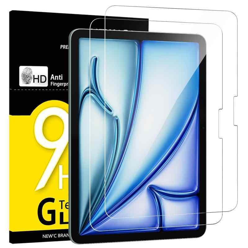 NEW'C 2枚 iPad Air 11インチ M2 (2024) 用, モデル A2902 A2903 A2904 用 ガラスフィルム 強化ガラス液晶保護フィルム 【浮きなし/9H硬度/0.33mm】