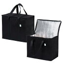 VENO 2個セット 保冷バッグ エコバッグ 大容量 30L クーラーバッグ 折り畳み 高荷重 耐久 ダブルジッパー付き キャンプ ピクニック 買い物 食品配達に最適