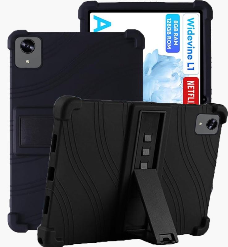 For Headwolf WPad5 ケース 保護ケース【JYJIEJIE】スタンド機能付き 耐衝撃性 超軽量 防水 耐汚れ ソフト シリコン ケース 防滑 脱着簡単なシリコン保護カバー Headwolf WPad5 用カバー