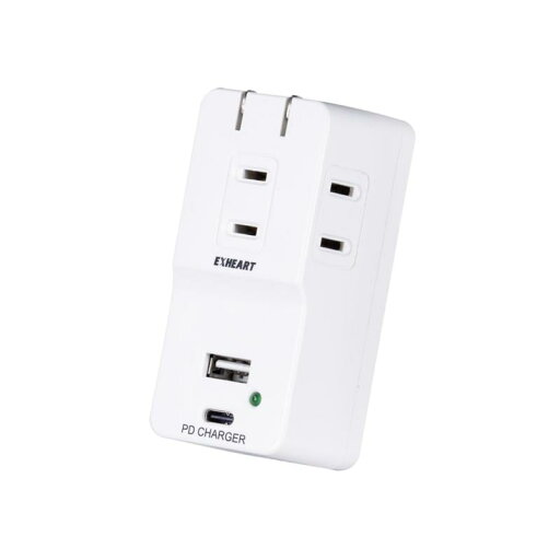 EXHEART USBポート付コンセント 3個口AC2口USB EXHEART USBポート付コンセント 3個口AC2口USB