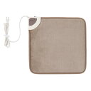 Mofua 電気ホットマット 40×40cm 一人用 足元マット 電気座布団 足元暖房 グレイジュ(2)