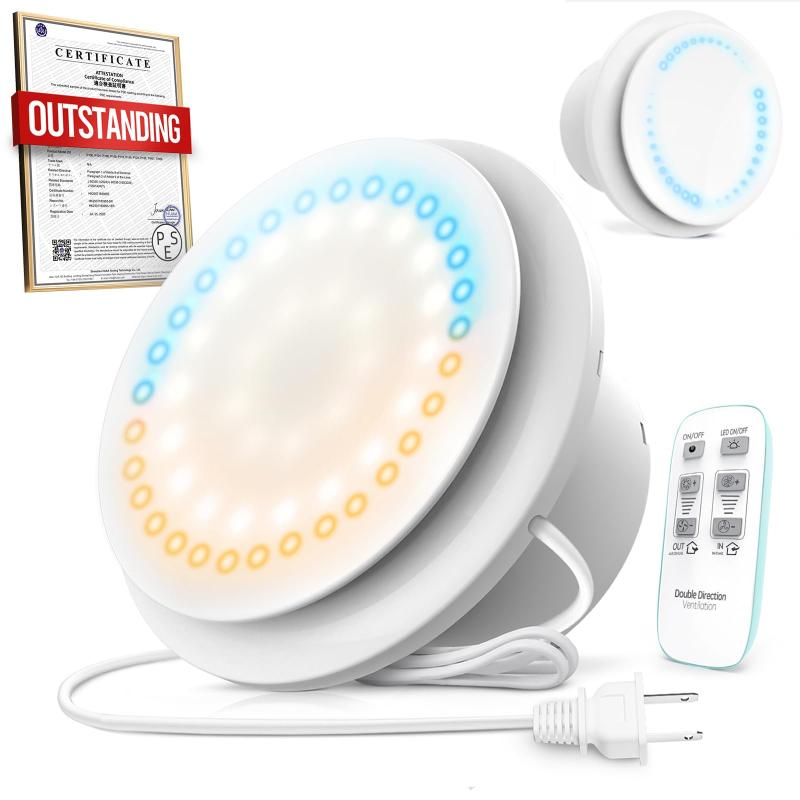 MOCINE 換気扇 双方向吸排気 リモコン付き DCモーター 換気ファン 除湿 室内乾燥