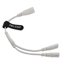 ZBLZGP IEC320 C8から2X C7 YスプリッタAC電源コード、IEC図8オスから2メス電源スプリッタケーブル、1イン2アウトAC電源コード、デスクノートパソコンPS4ランプLCDモニタースピーカー用(C8-2x C7,ホワ(2)