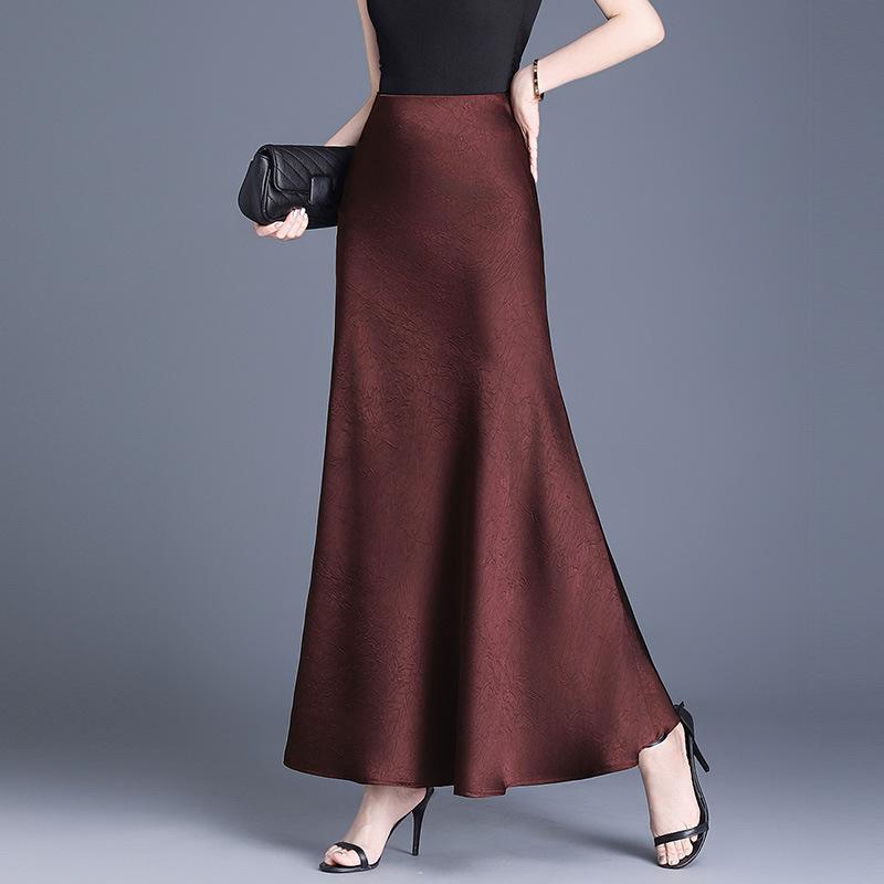 レディース 春夏 マーメイドスカート ロング丈 ヒップハグ 伸縮ウエスト サイドスリット 修身 エレガント ミディ丈 ボディフィット フ..