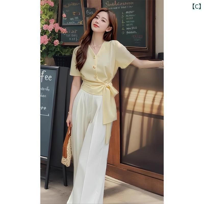 レディース　カジュアル　ウェア 2025夏の 塩 風 ストリート ブラスト ツーピース スーツ 小柄な 人向..